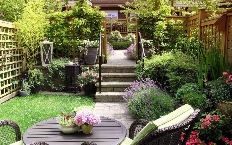 Jardin de ville contemporain